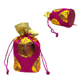 Pack of 20 fabric potli bags indian traditional silk ethnic
