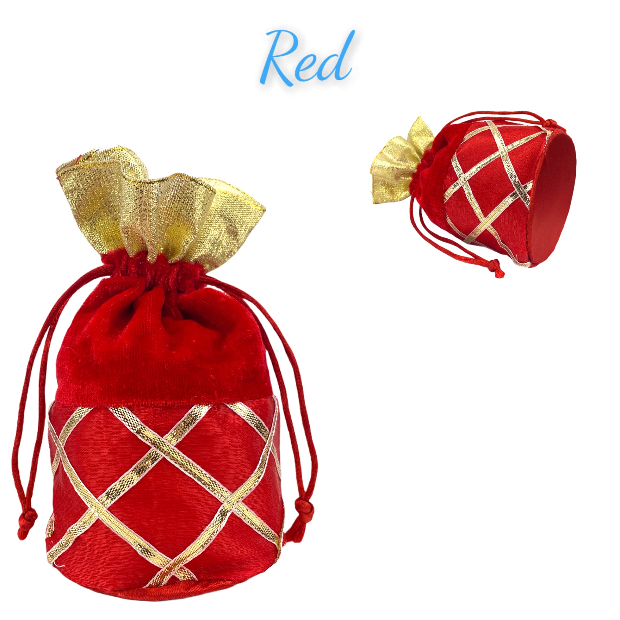 Pack of 20 potli bags eid gift women silk ethnic hand