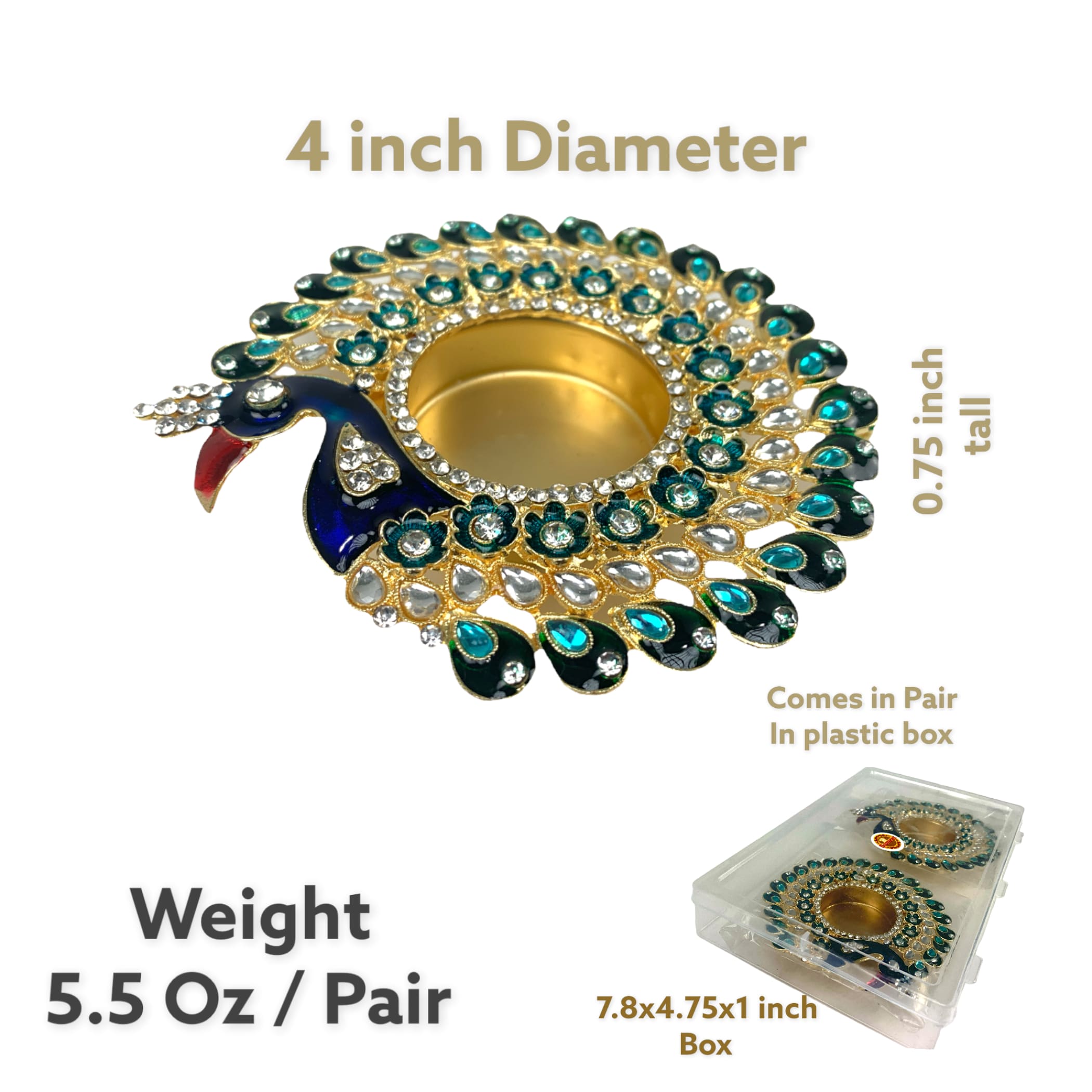 Peacock tealight candle holders diwali decorations christmas