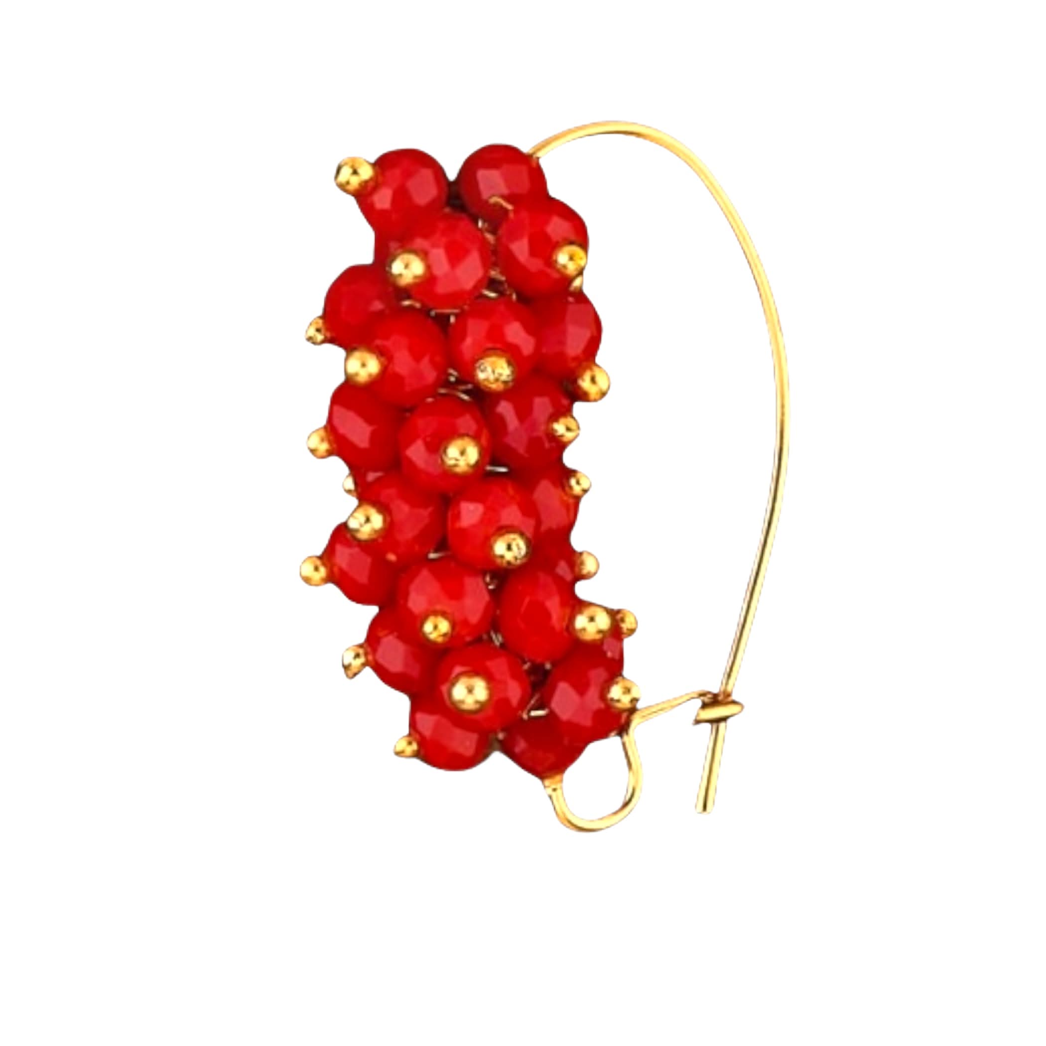 Pierced pearl nose ring antique classic with gold plating
