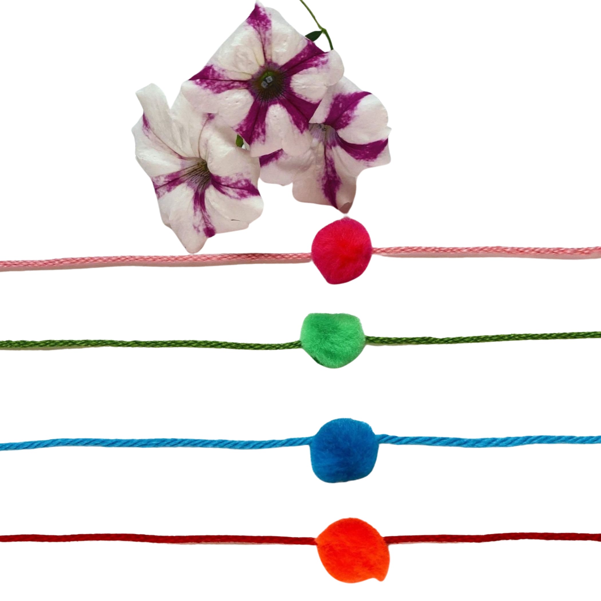 Pom rakhi for brother traditional indian designer raksha