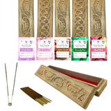 Premium scented incense stick plain kit with wooden box