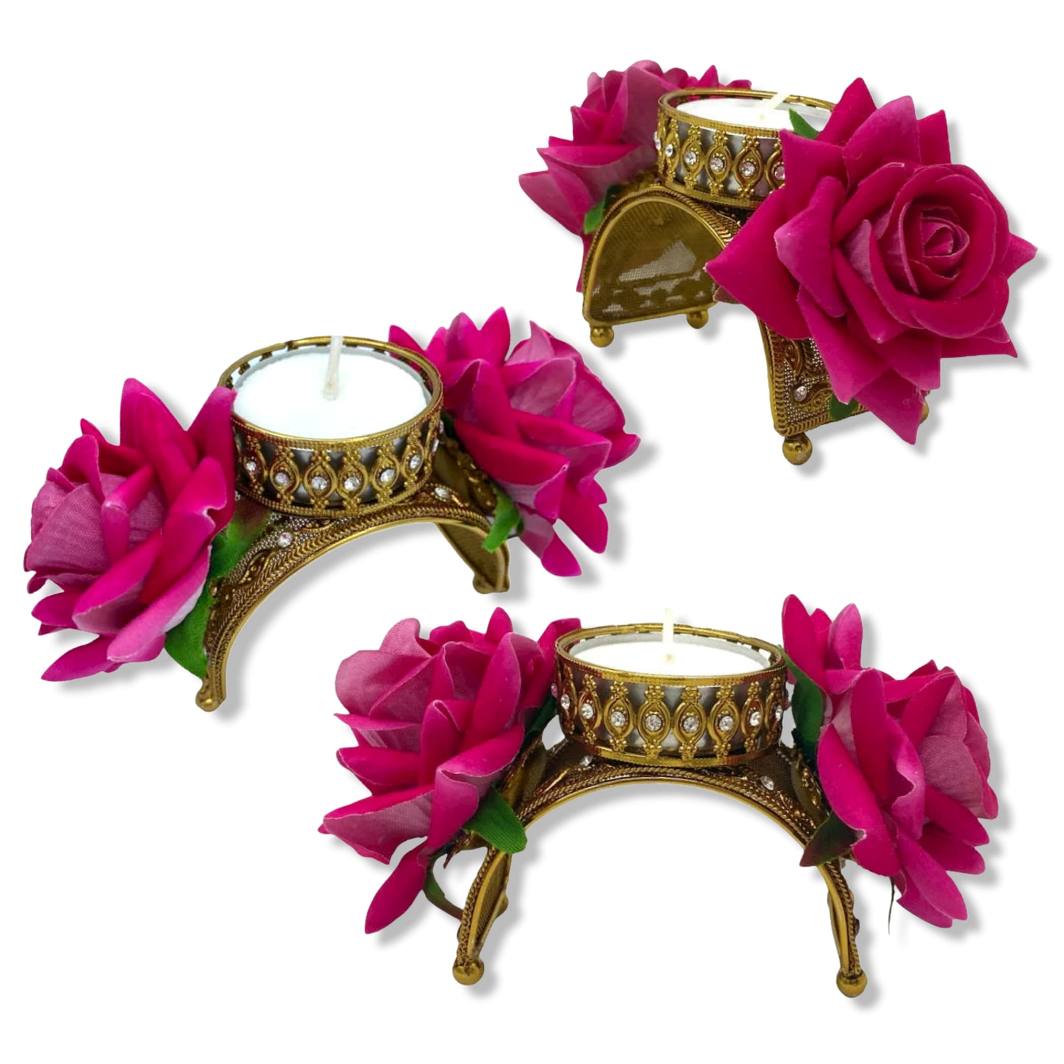 Rose diwali candle holder diya decor decoration favors