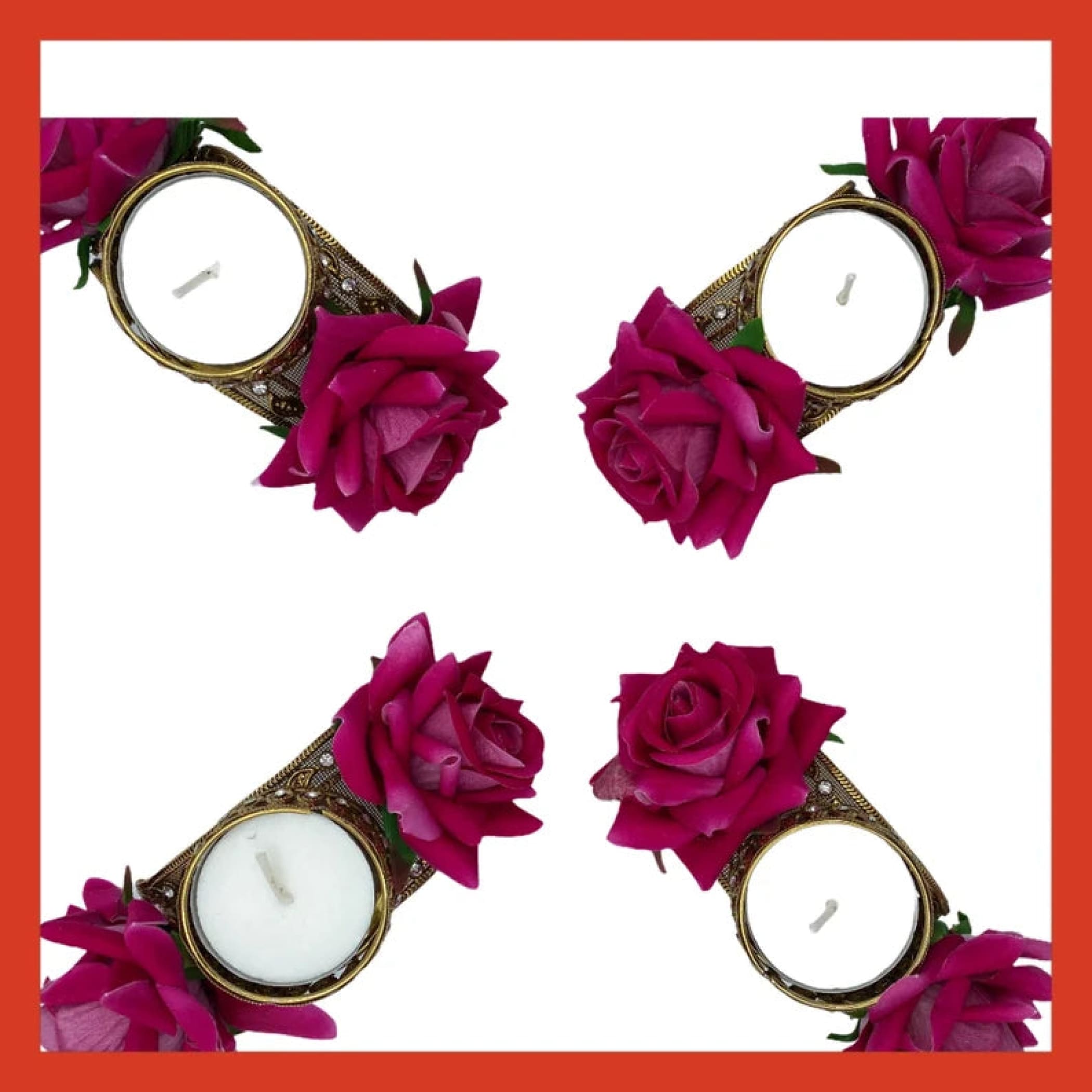 Rose diwali candle holder diya decor decoration favors