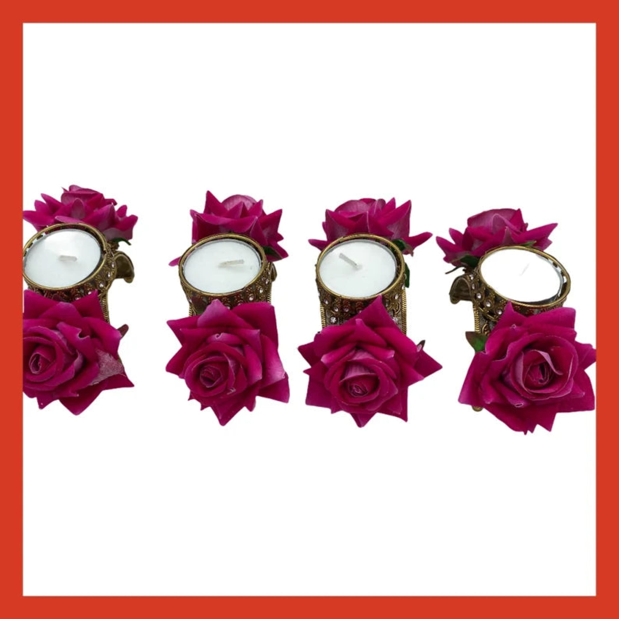 Rose diwali candle holder diya decor decoration favors