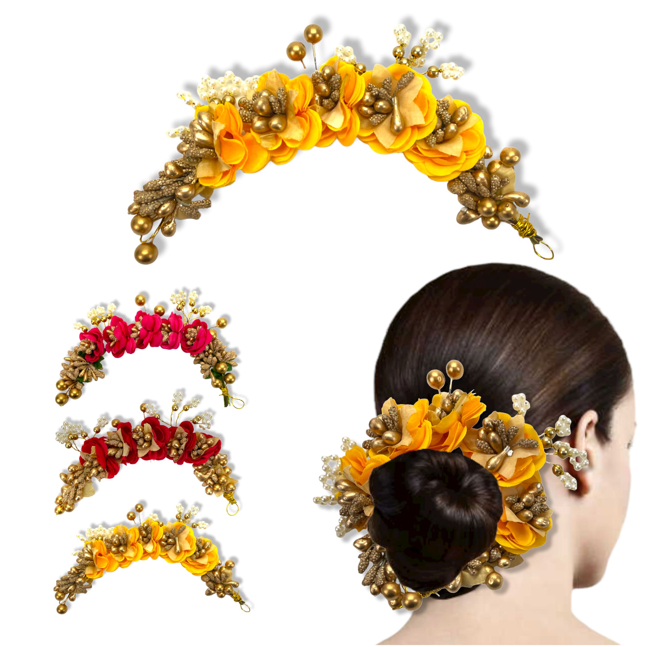 Rose gajra hair accessory veni flower jewelry wedding