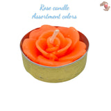 Rose tealight candle diwali decoration gifting ideas wax