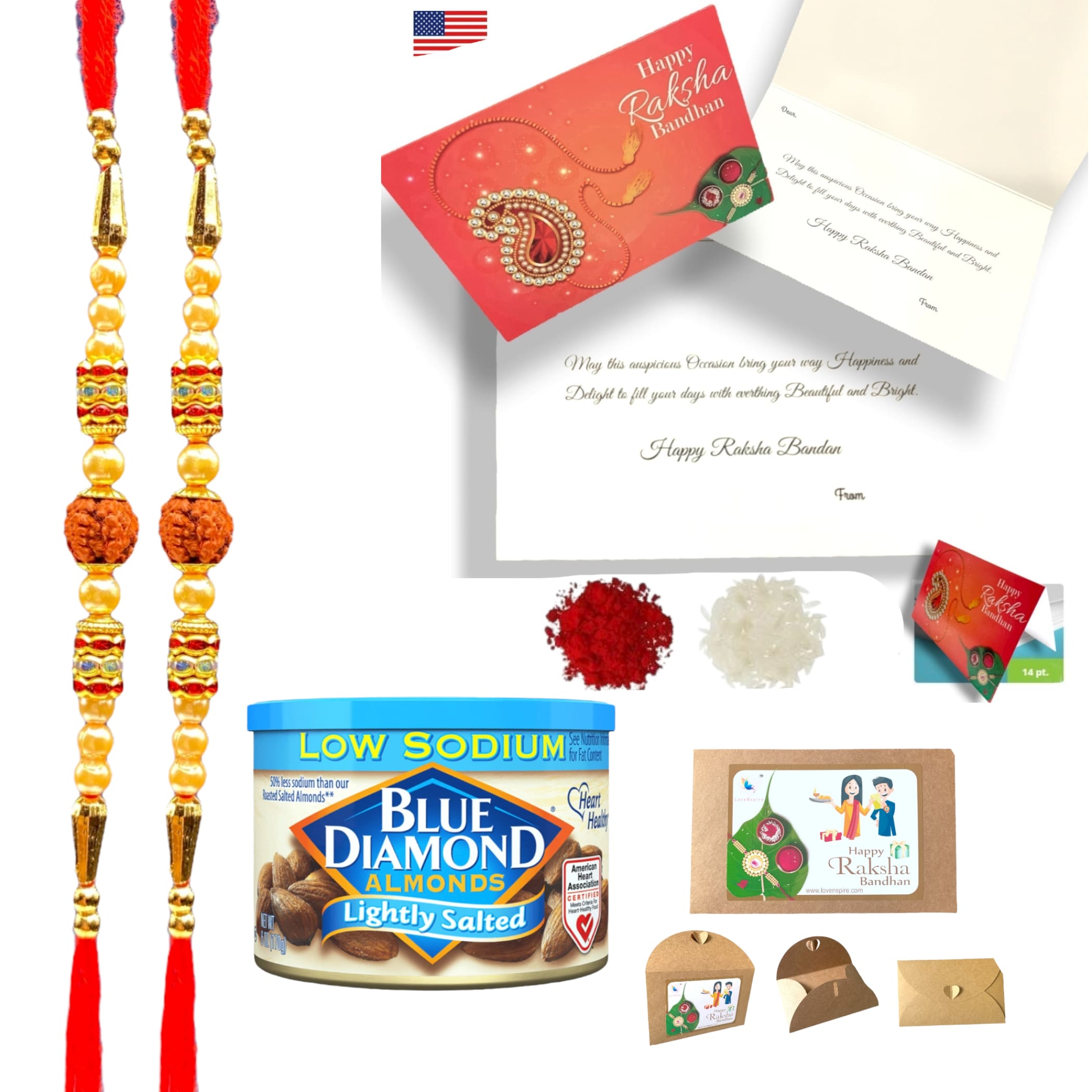 Rudraksh Rakhi Gift Hamper For Brother Ferrero Rocher