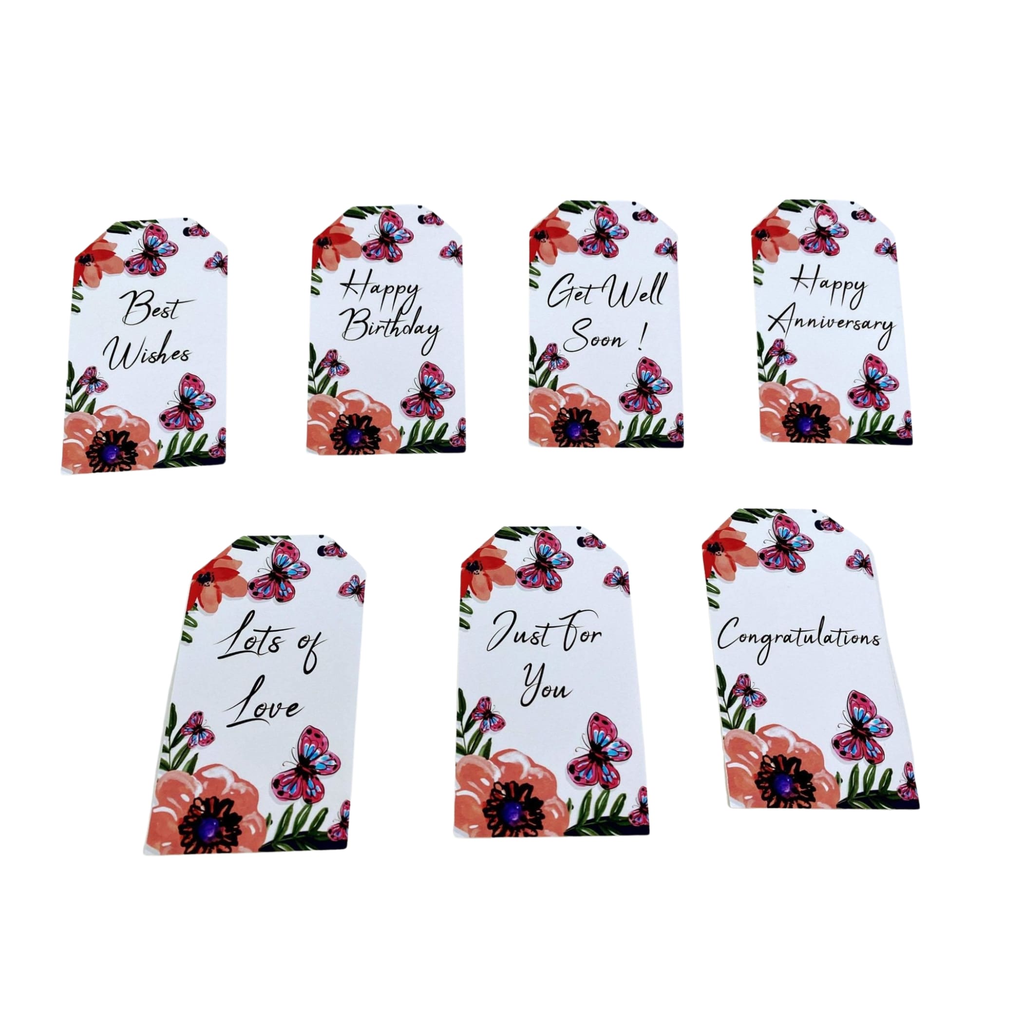Set of 10 happy anniversary tags birthday get well soon best