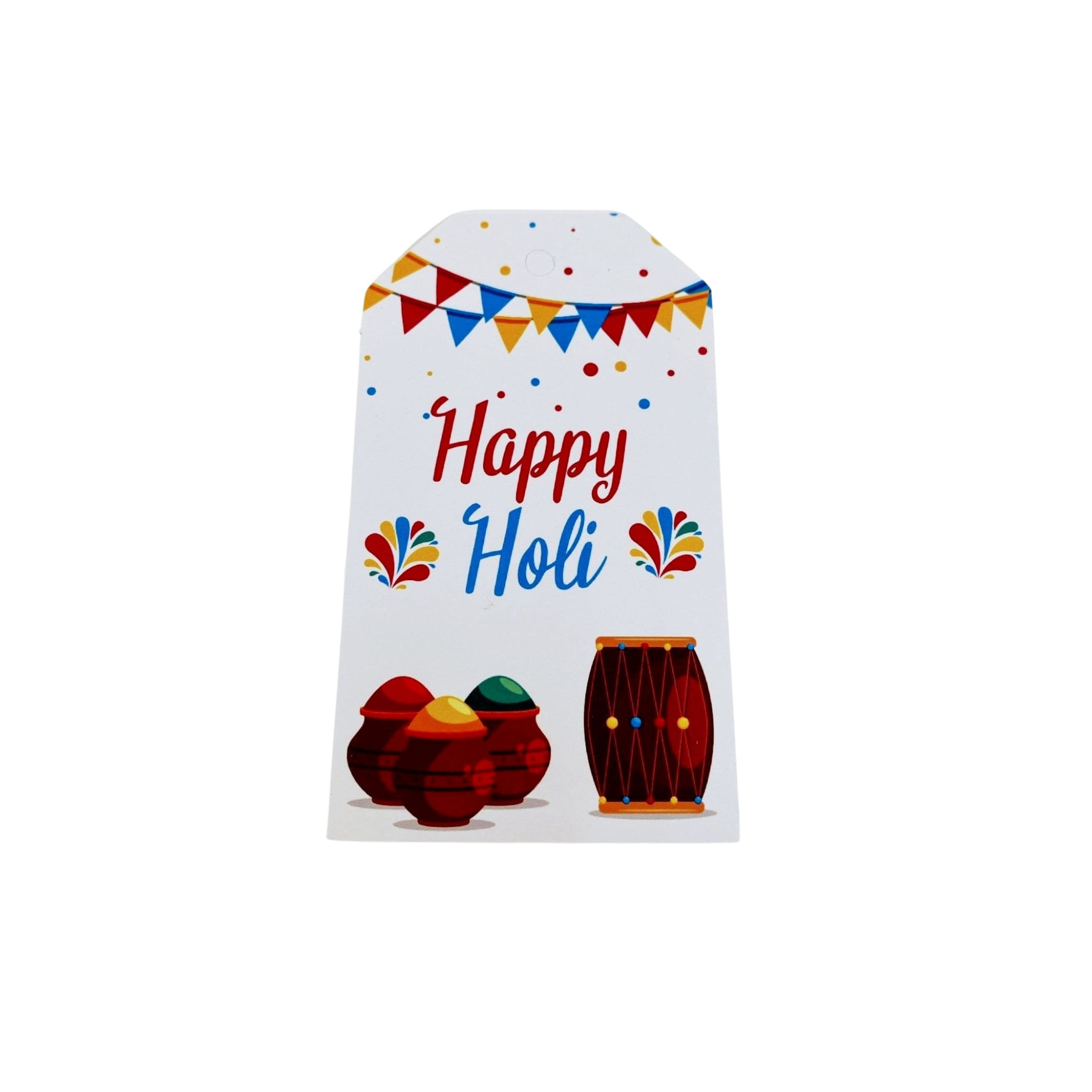 Set of 10 happy holi tags gift - design 1 - gifttag-holi