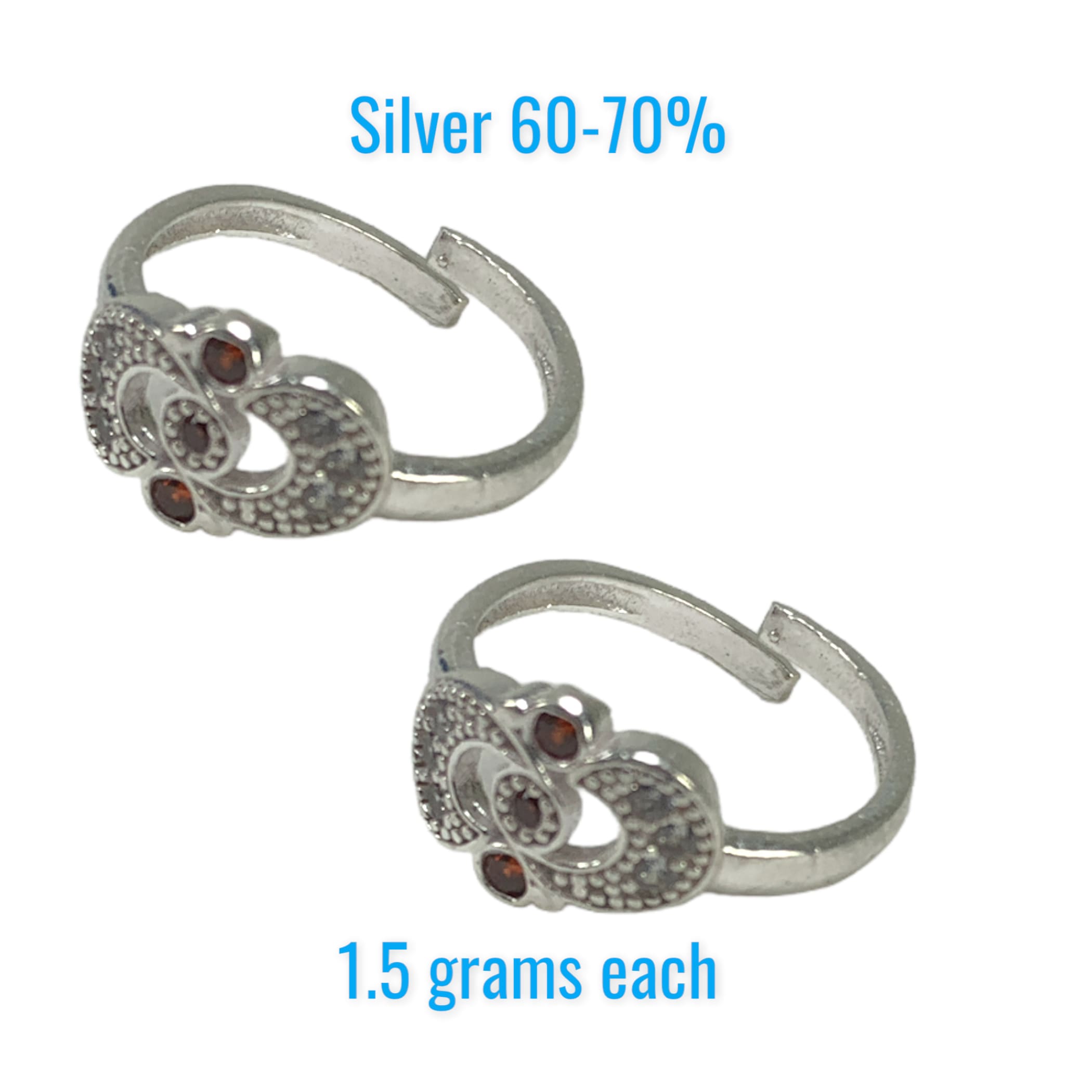 Set pinky band rings barefoot foot jewelry adjustable indian