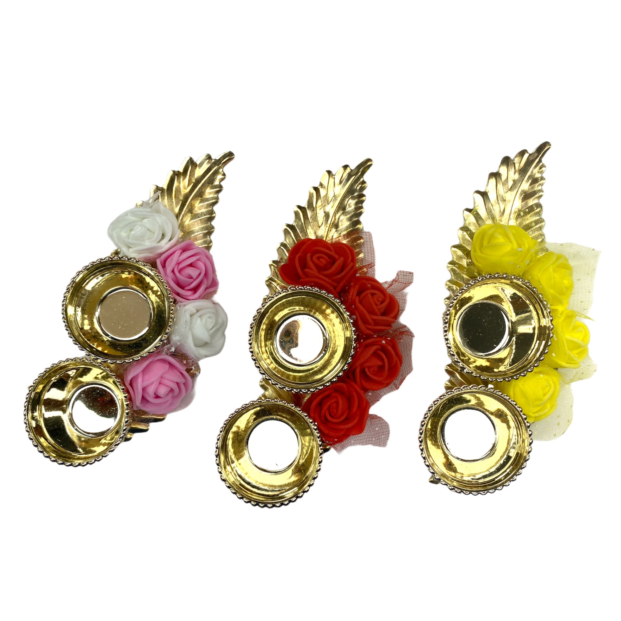 Small flower haldi kumkum holder thambolam pooja favor