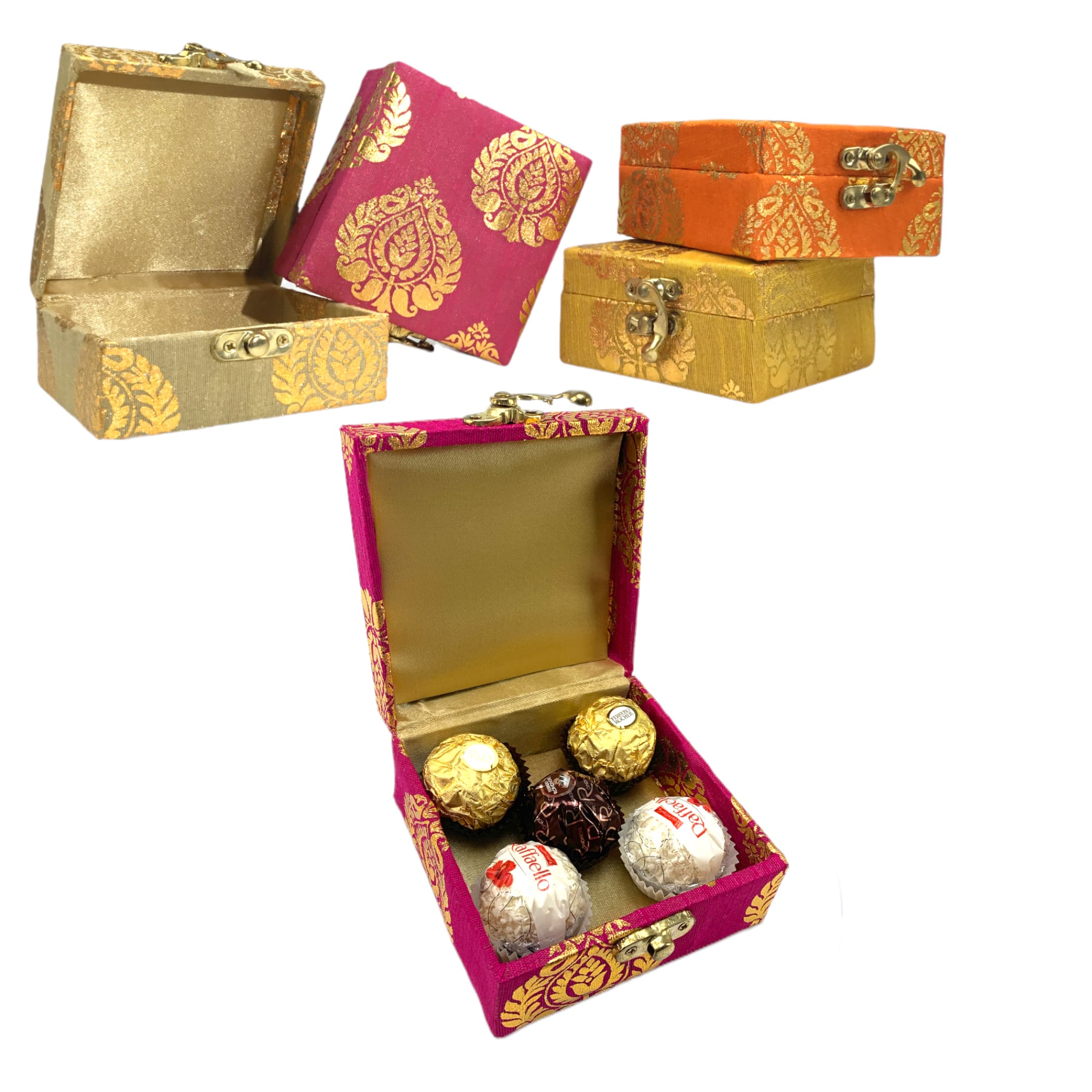 Small handmade jewelry box brocade gift boxes favor for