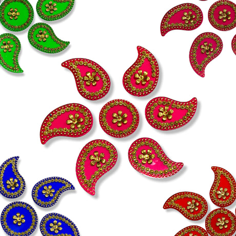 Small mango design rangoli decoration set diwali deepavali