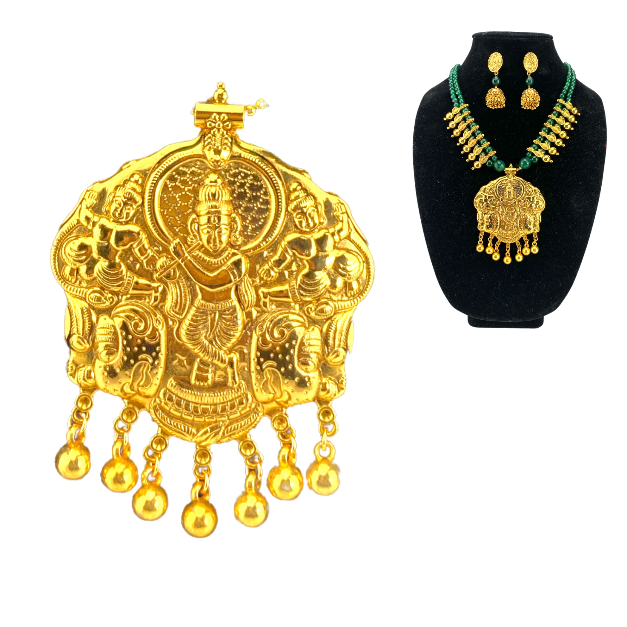 Temple Jewellery Full Set Bridal Jewelry Traditional Matte