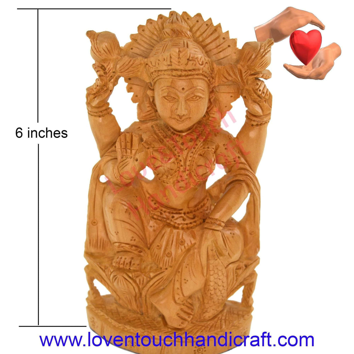 Laxmi ji statue wooden indian goddess lakshmi maa murti