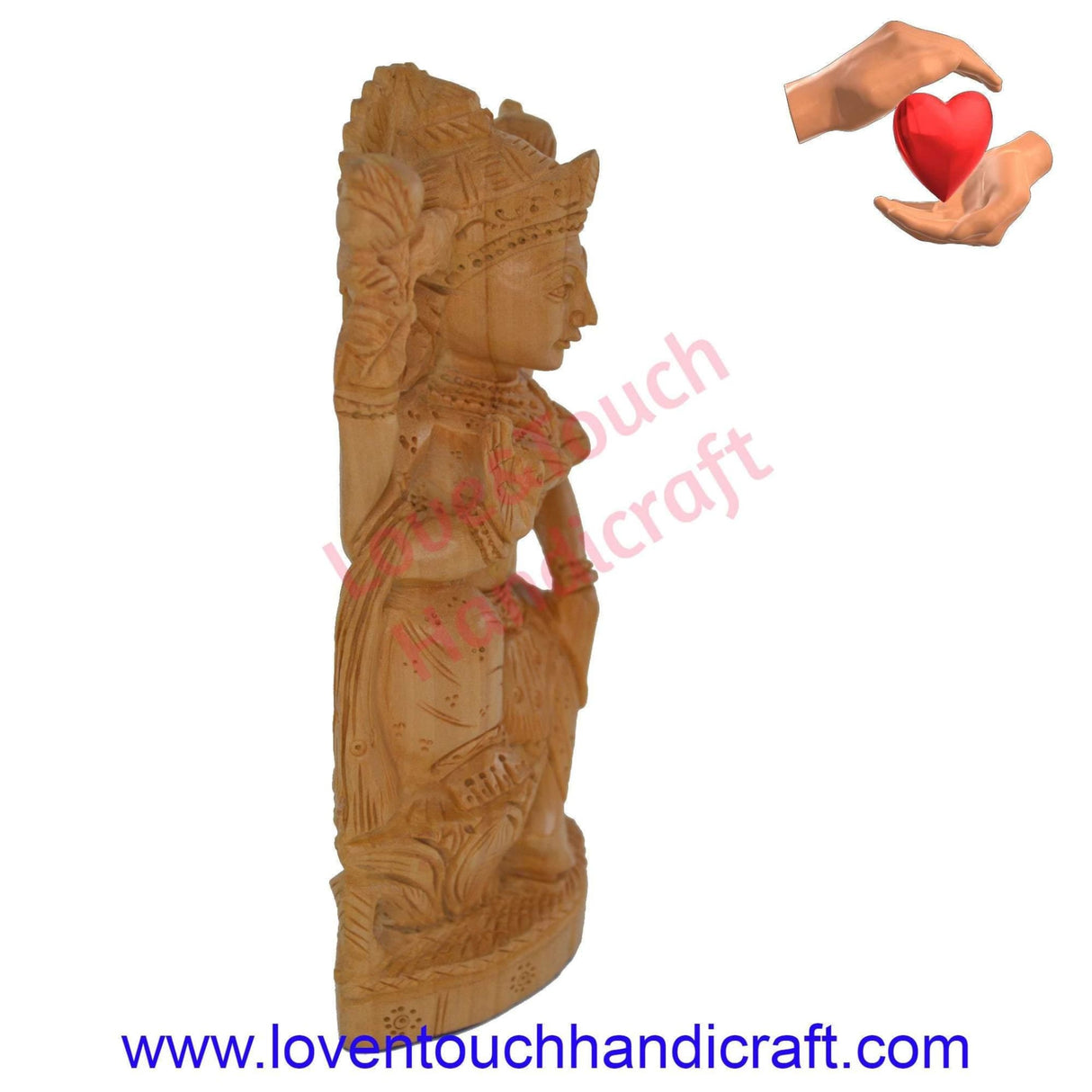 Laxmi ji statue wooden indian goddess lakshmi maa murti